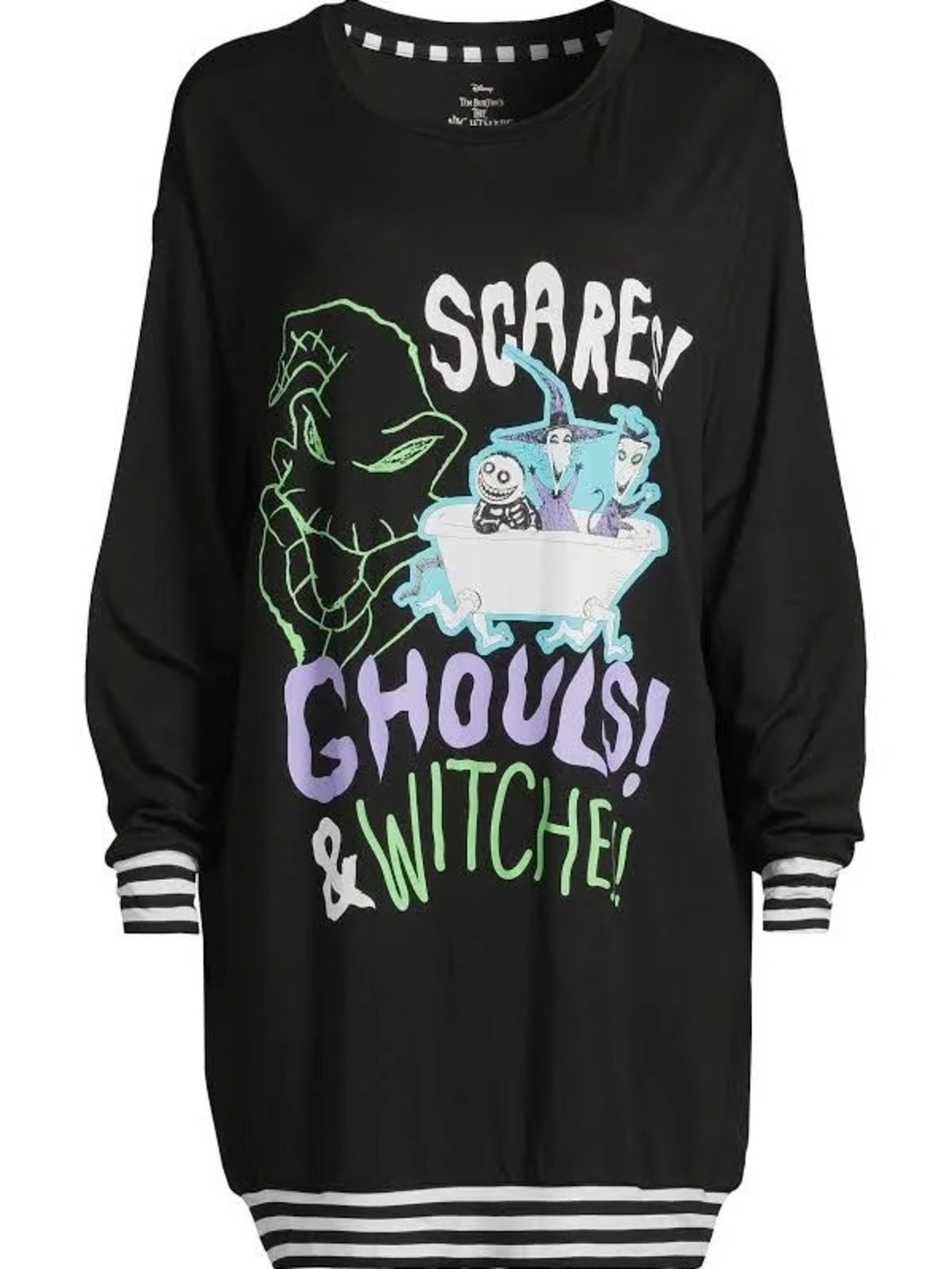 The Nightmare Before Christmas Black 'Scarey Ghouls! & Witches' Sleepshirt